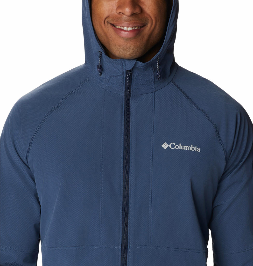 Columbia Men Navy Blue Columbia Men Tall Heights Hooded Softshell Jacket
