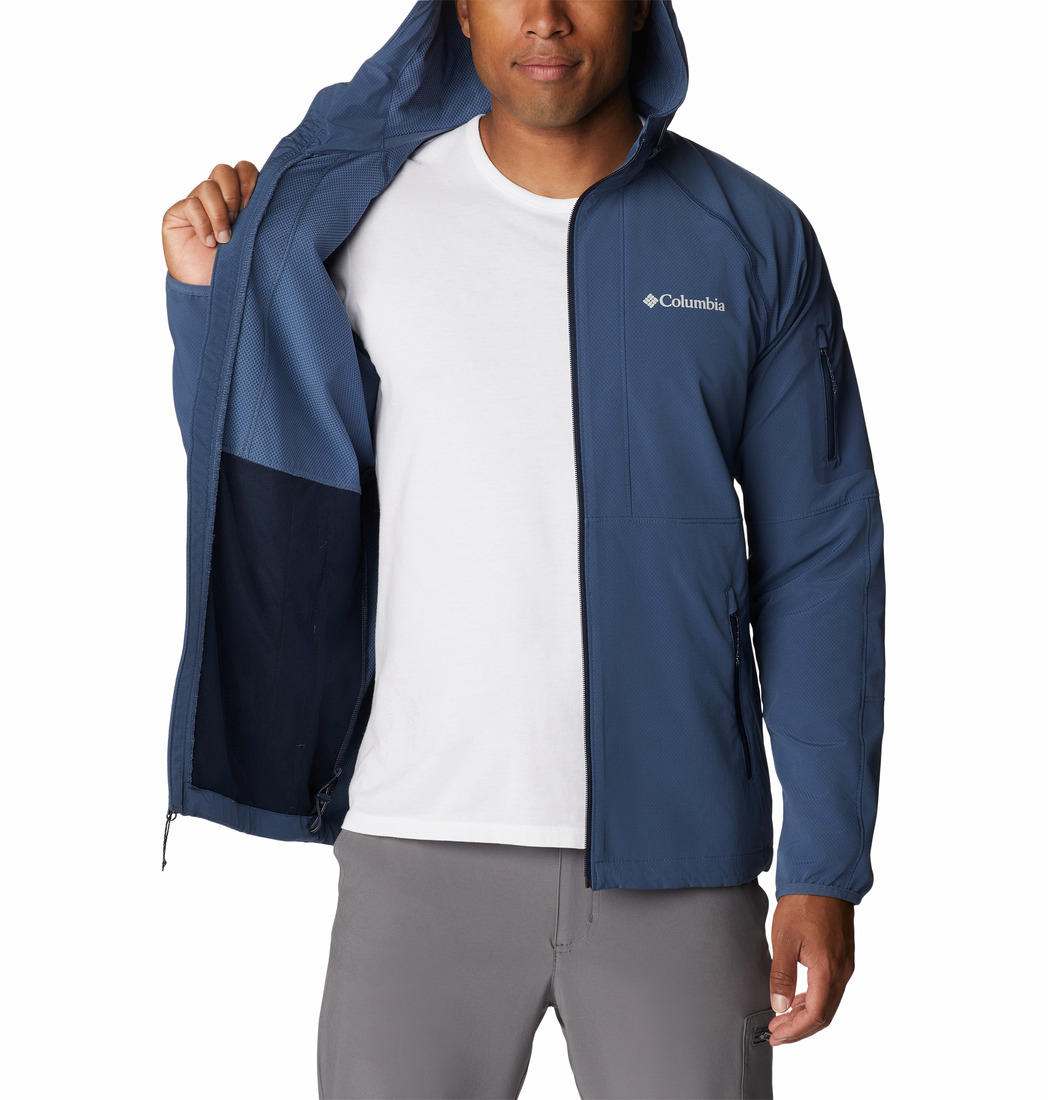 Columbia Men Navy Blue Columbia Men Tall Heights Hooded Softshell Jacket