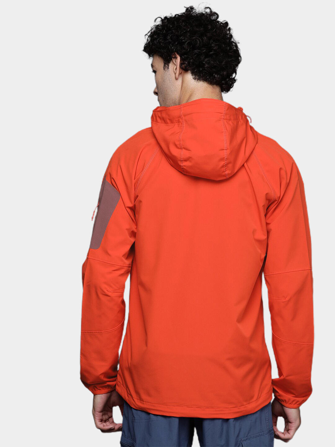 Columbia Men Orange Tall Heights Hooded Soft Shell Jacket