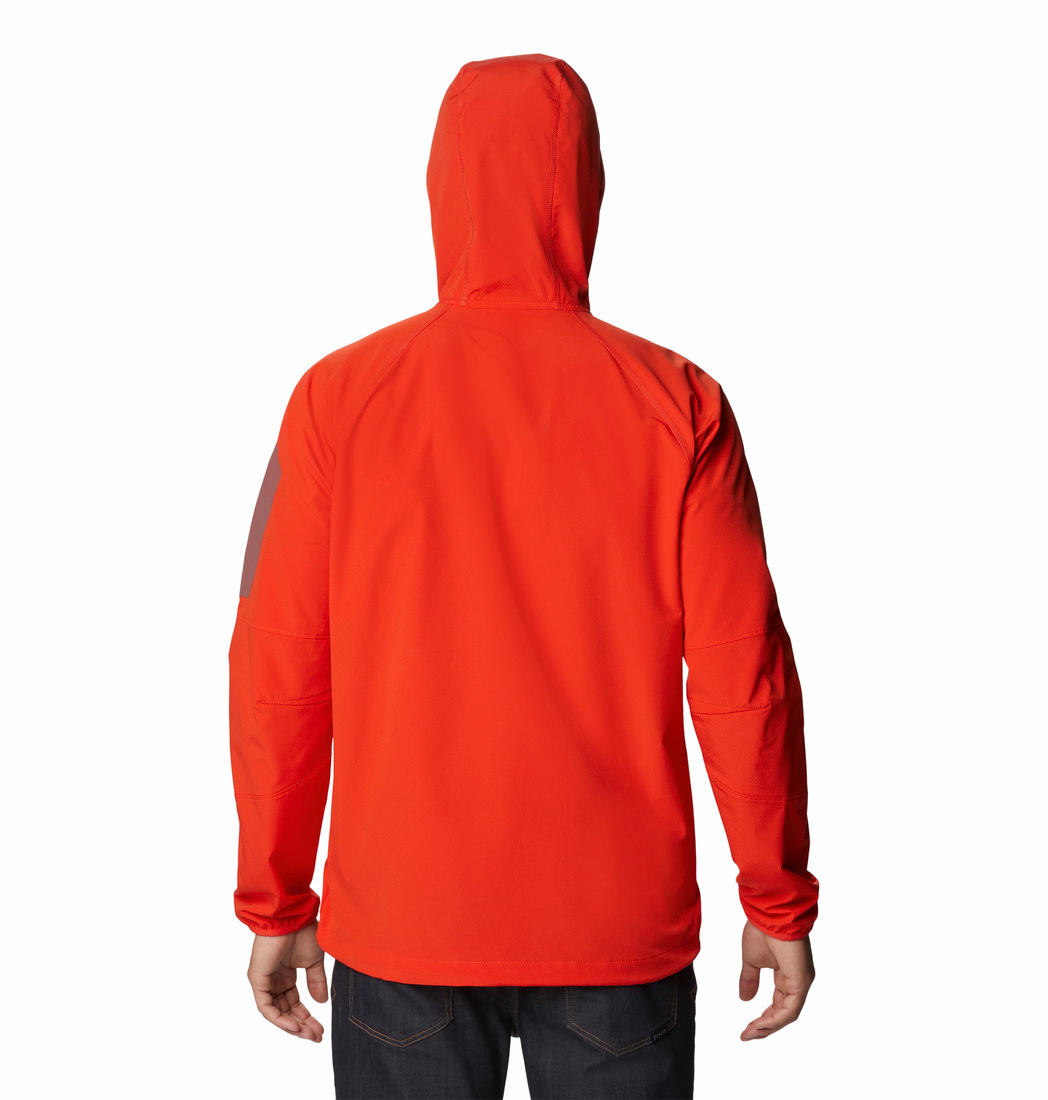 Columbia Men Orange Tall Heights Hooded Soft Shell Jacket