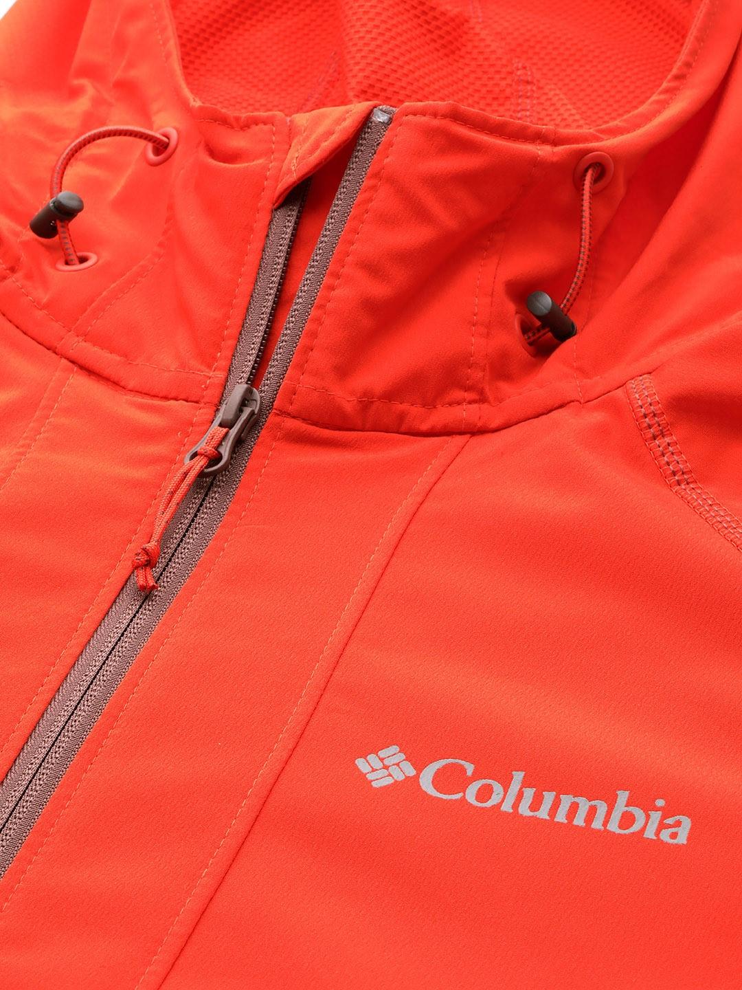 Columbia Men Orange Tall Heights Hooded Soft Shell Jacket