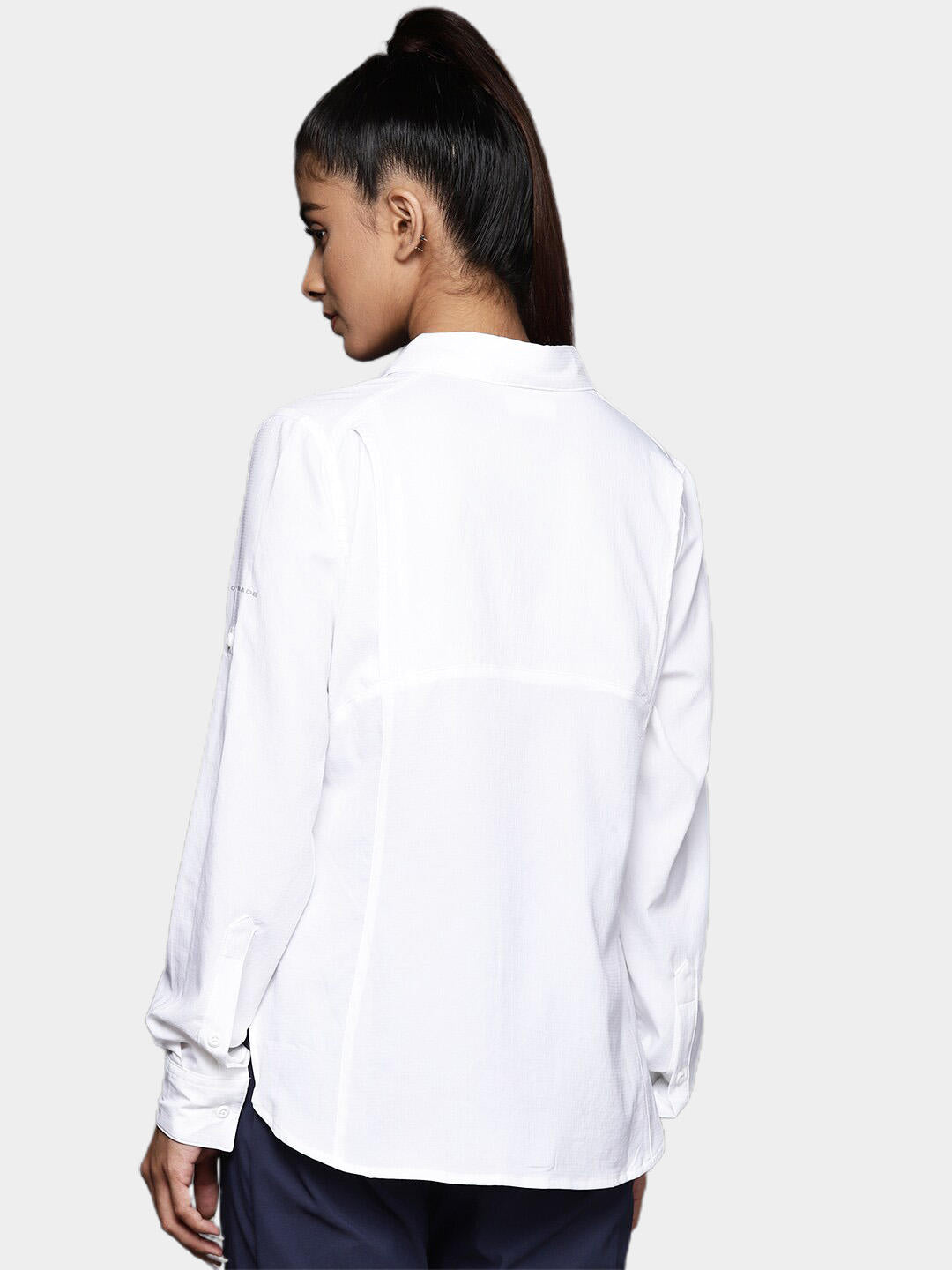 Columbia Women White Silver Ridge Lite Long Sleeve Shirt