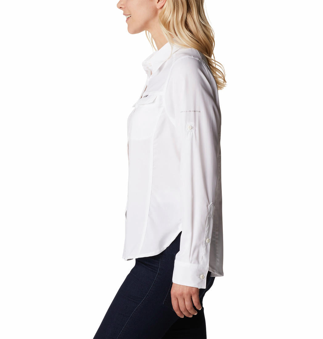 Columbia Women White Silver Ridge Lite Long Sleeve Shirt