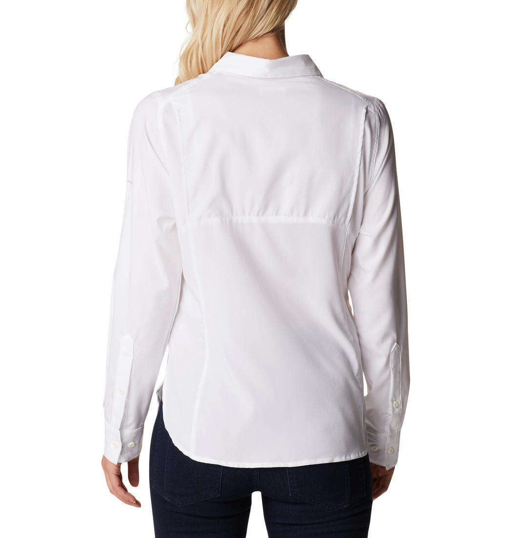 Columbia Women White Silver Ridge Lite Long Sleeve Shirt