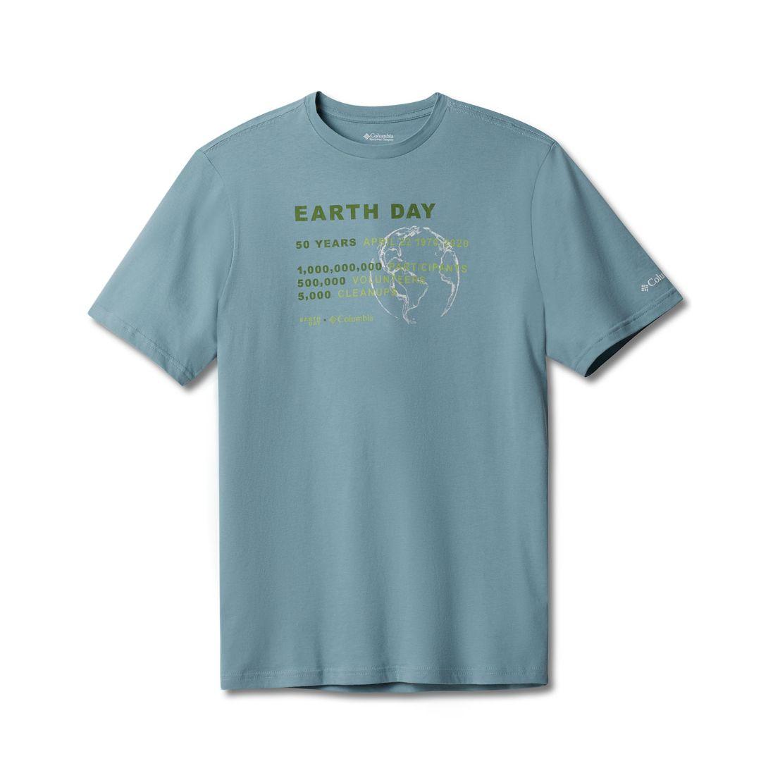 Columbia Men Blue Columbia Earth Day Tee