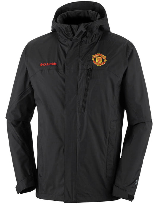 Columbia Men Black Pouring Adventure Rain Jacket