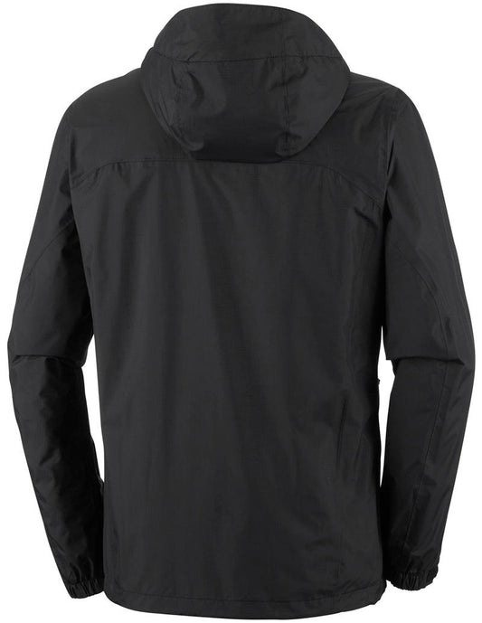 Columbia Men Black Pouring Adventure Rain Jacket