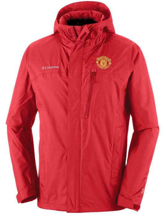 Columbia Men Red Pouring Adventure Rain Jacket