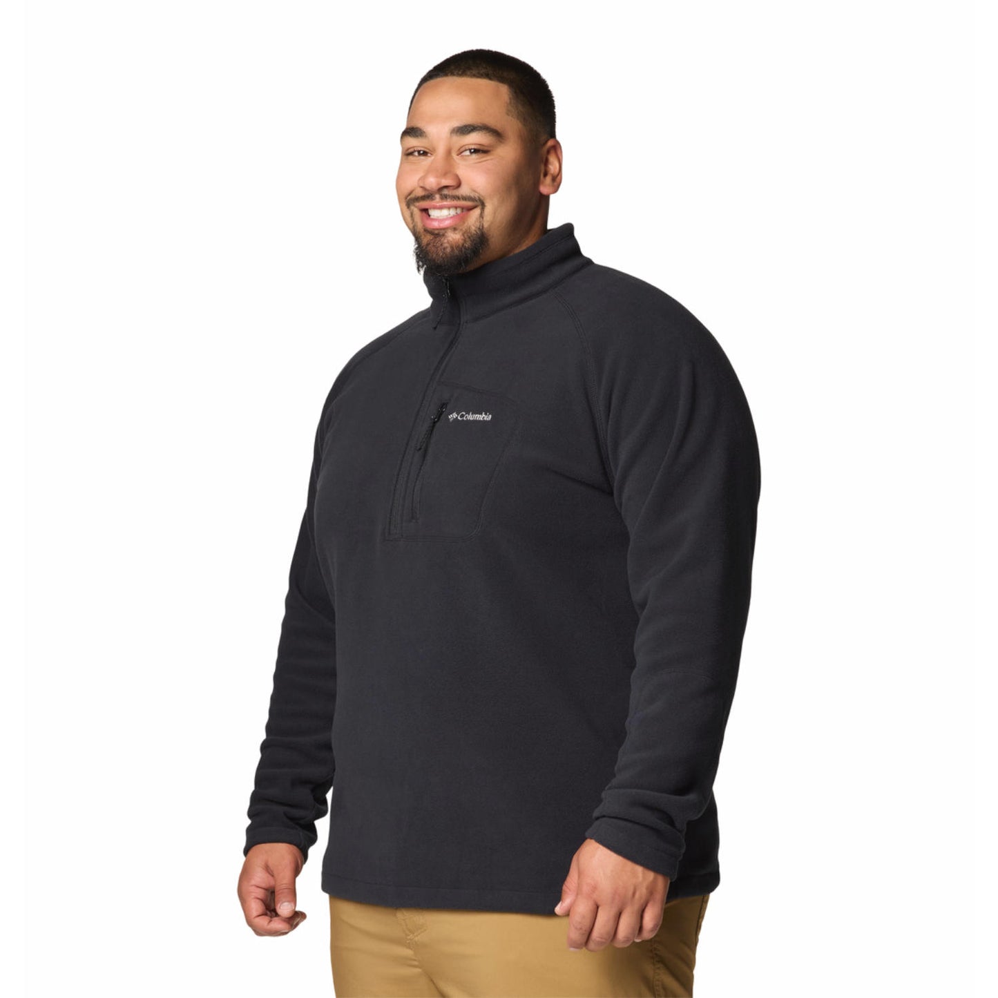 Columbia Men Black Fast Trek III Half Zip Fleece