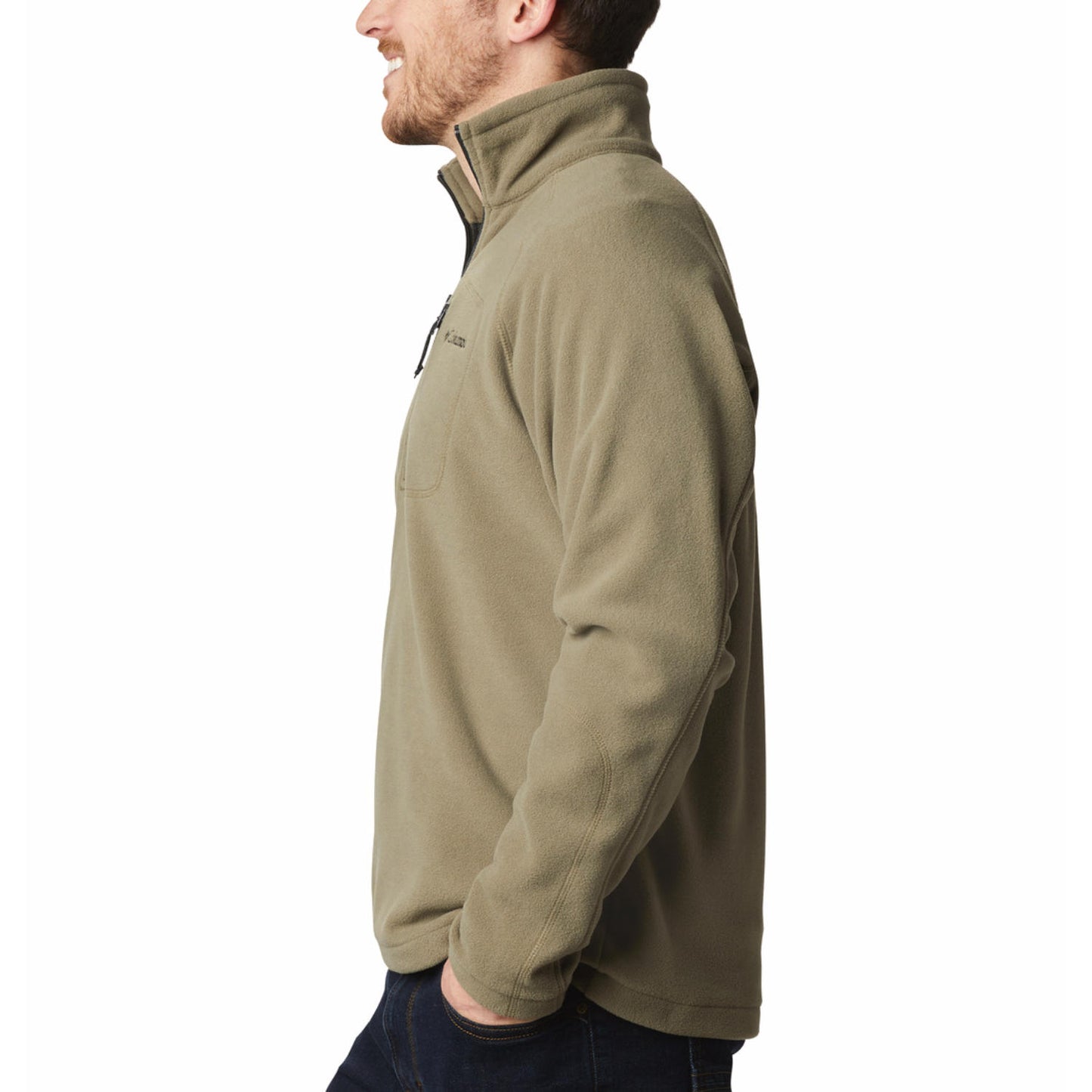 Columbia Men Green Fast Trek III Half Zip Fleece