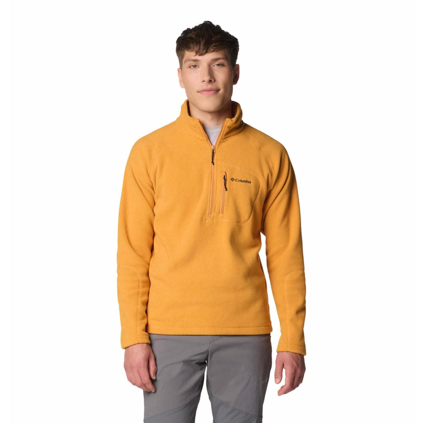 Columbia Men Orange Fast Trek III Half Zip Fleece