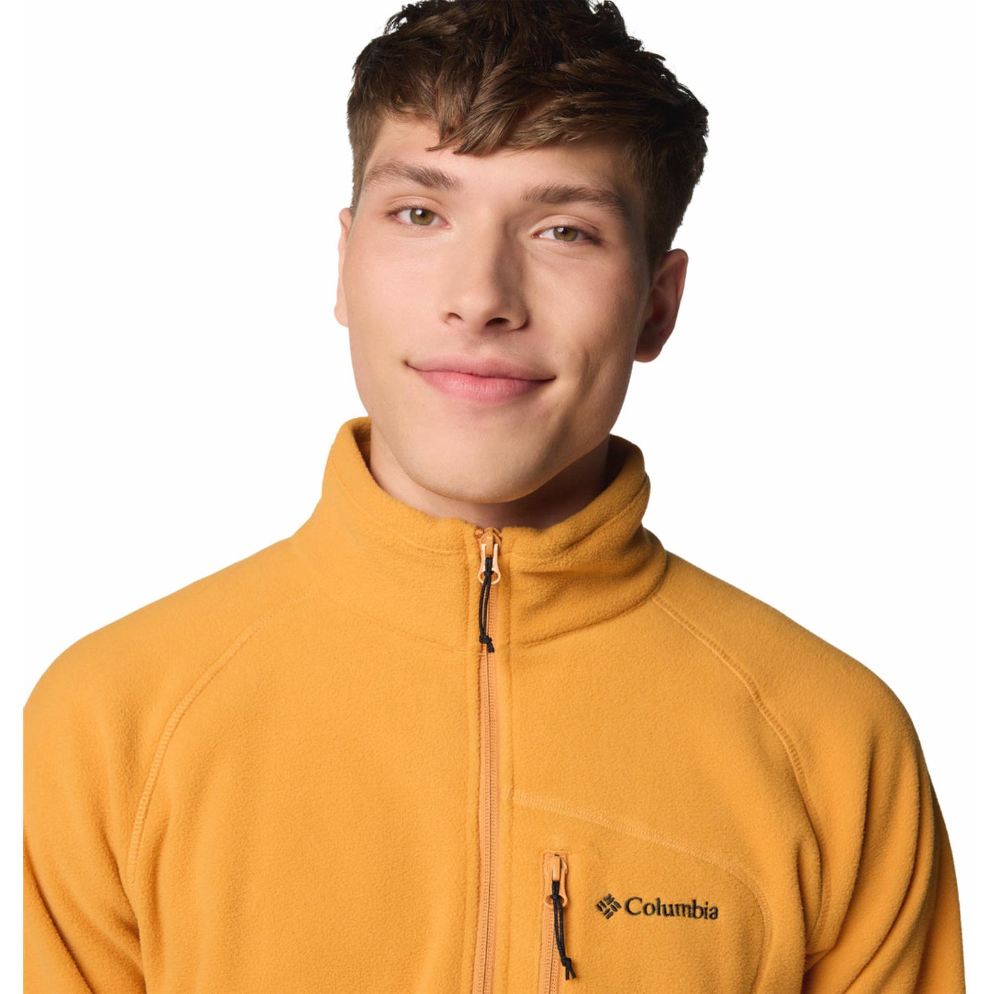 Columbia Men Orange Fast Trek III Half Zip Fleece