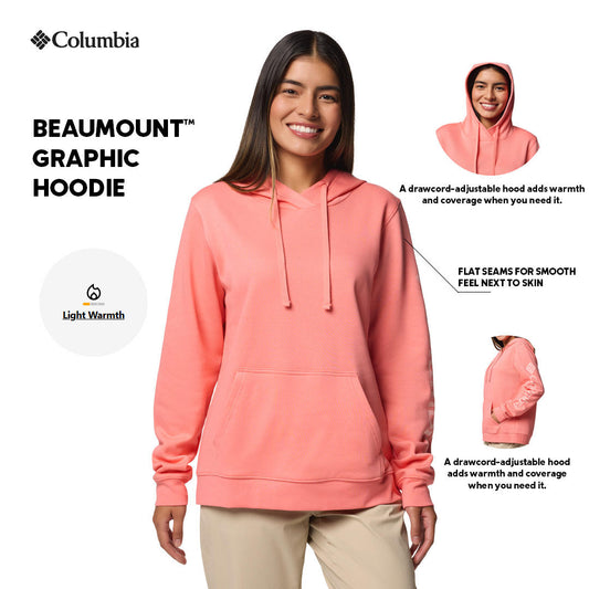 Columbia Womens Pink Beaumount Graphic Hoodie